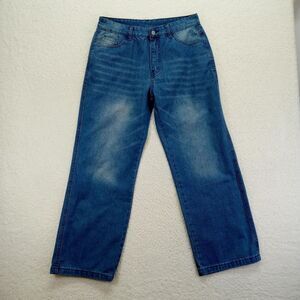 Jeans Jeans Mens 32x30 2XL Wide Leg Stretch Denim Cotton Blend Medium Wash‎